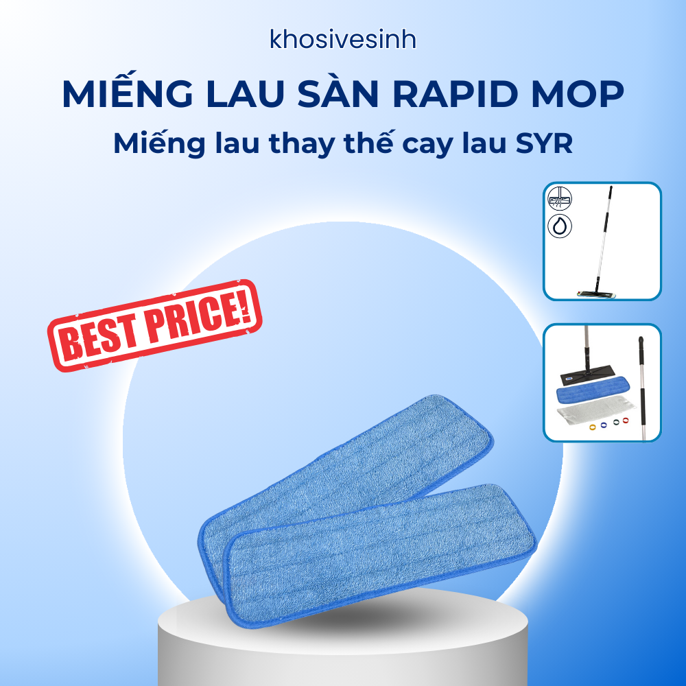 Miếng khăn lau sàn - Bộ cây lau nhà Rapid Mop 993493