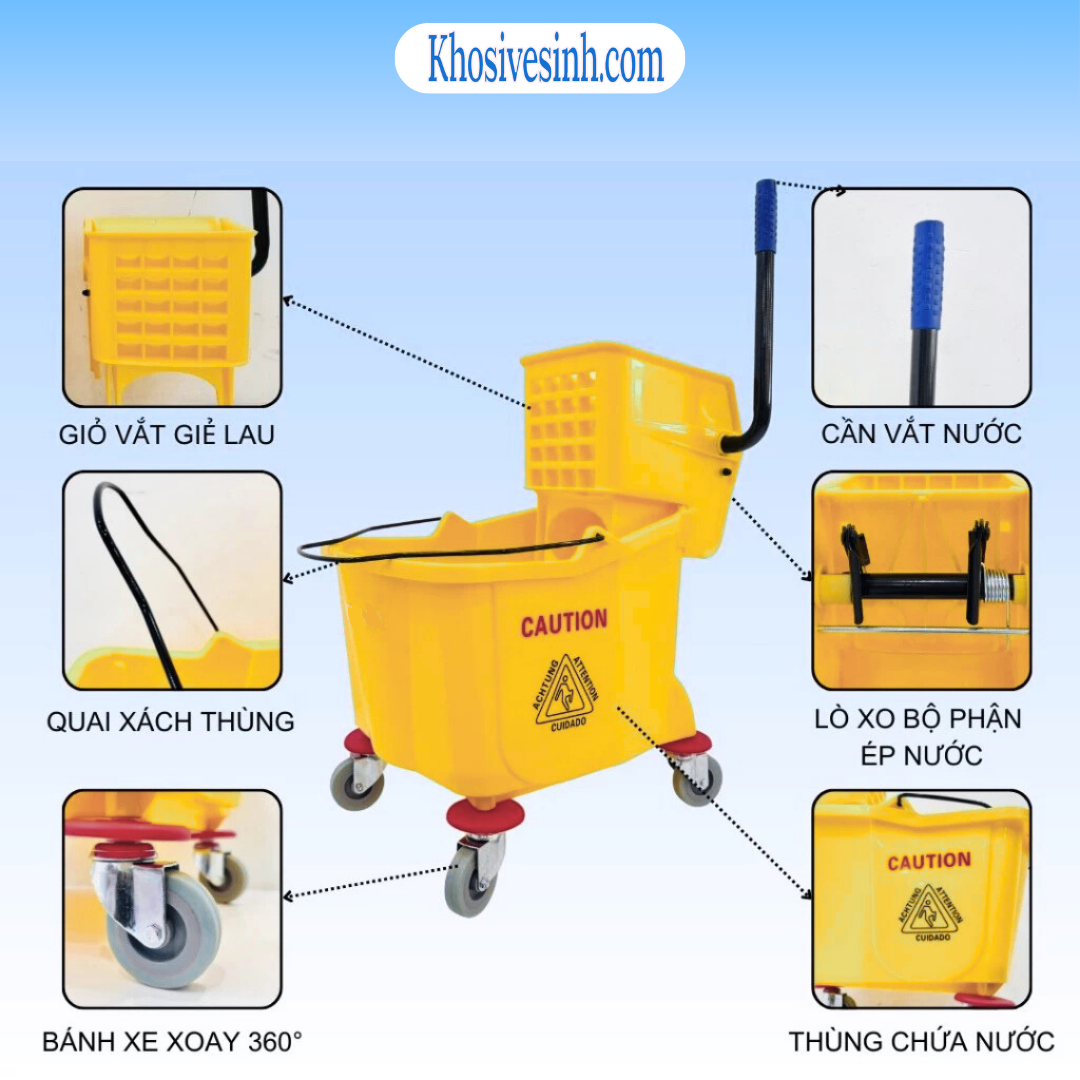 Xe ép nước lau nhà B-040 Chaobao chính hãng – Bền, đẹp, giá rẻ