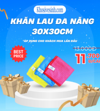 KHĂN LAU ĐA NĂNG MICROFIBER 30x30CM - 3 MÀU