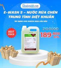 E-WASH S - NƯỚC RỬA CHÉN TRUNG TÍNH DIỆT KHUẨN 5 LÍT
