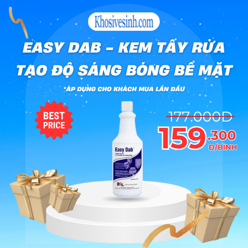 EASY DAB - KEM TẨY RỬA & TẠO ĐỘ SÁNG BÓNG BỀ MẶT MEN SỨ, INOX