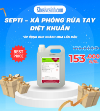 SEPTI - XÀ PHÒNG RỬA TAY DIỆT KHUẨN, KHÔNG MÀU, KHÔNG MÙI