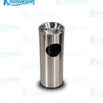 Thùng rác inox kết hợp gạt tàn TRUST 2310 – 13,2 lít