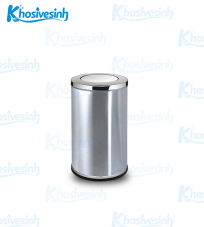 Thùng rác tròn inox GPX-100D – Kích thước Ø30 × 64 cm