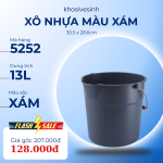 Xô nhựa xám 13L TRUST - 5252