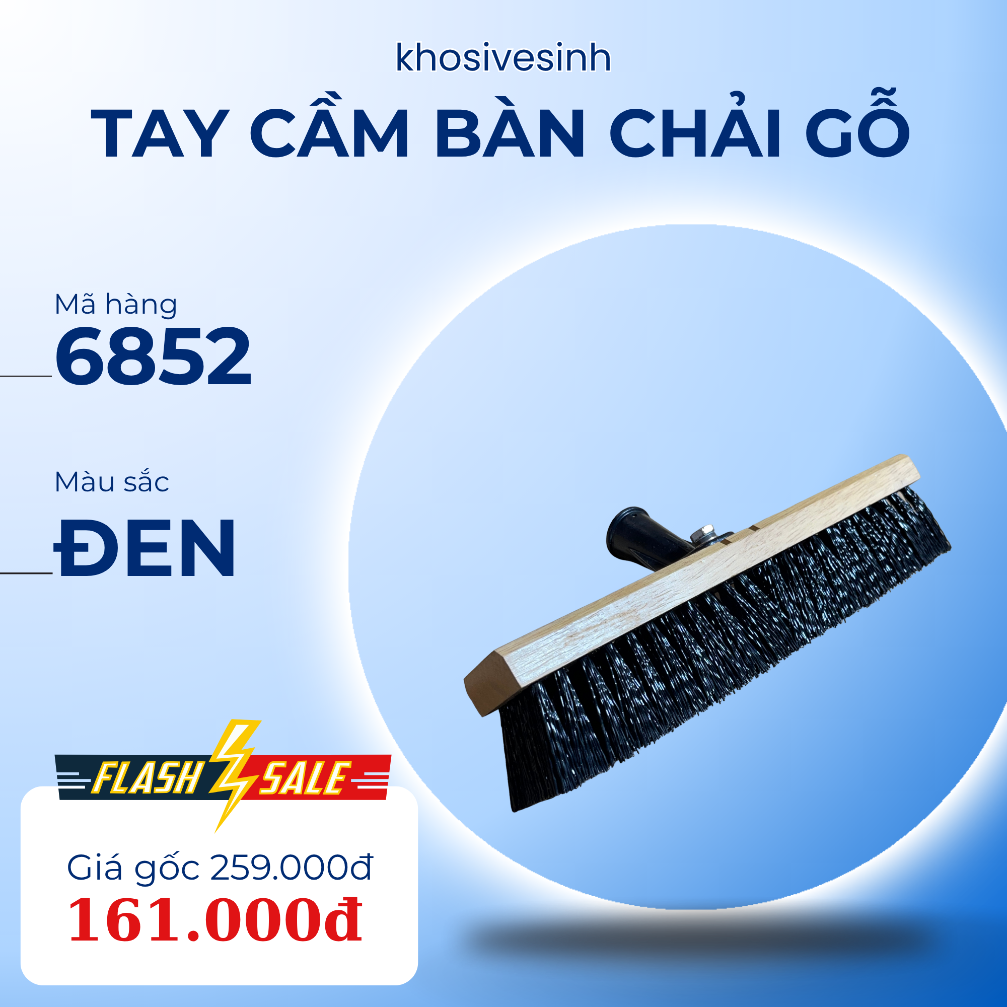 Tay cầm bàn chải bằng gỗ 6852